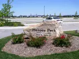 Heroes Park Entrance Sign